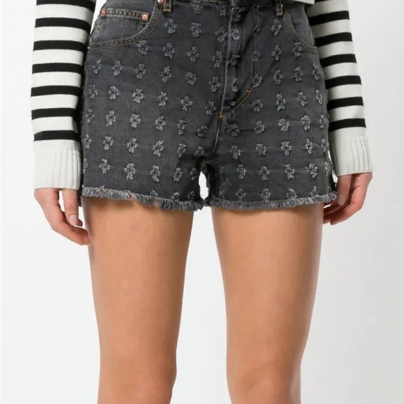 Isabel Marant Celsa Shorts Grey high waist distressed FR 36=US 26 - Picture 7 of 8